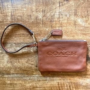 Coach Camel Wristlet